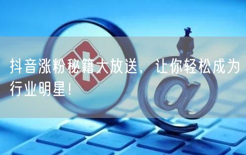 抖音涨粉秘籍大放送，让你轻松成为行业明星